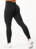 NKD V Scrunch Pocket Leggings - Black Clothing Ryderwear