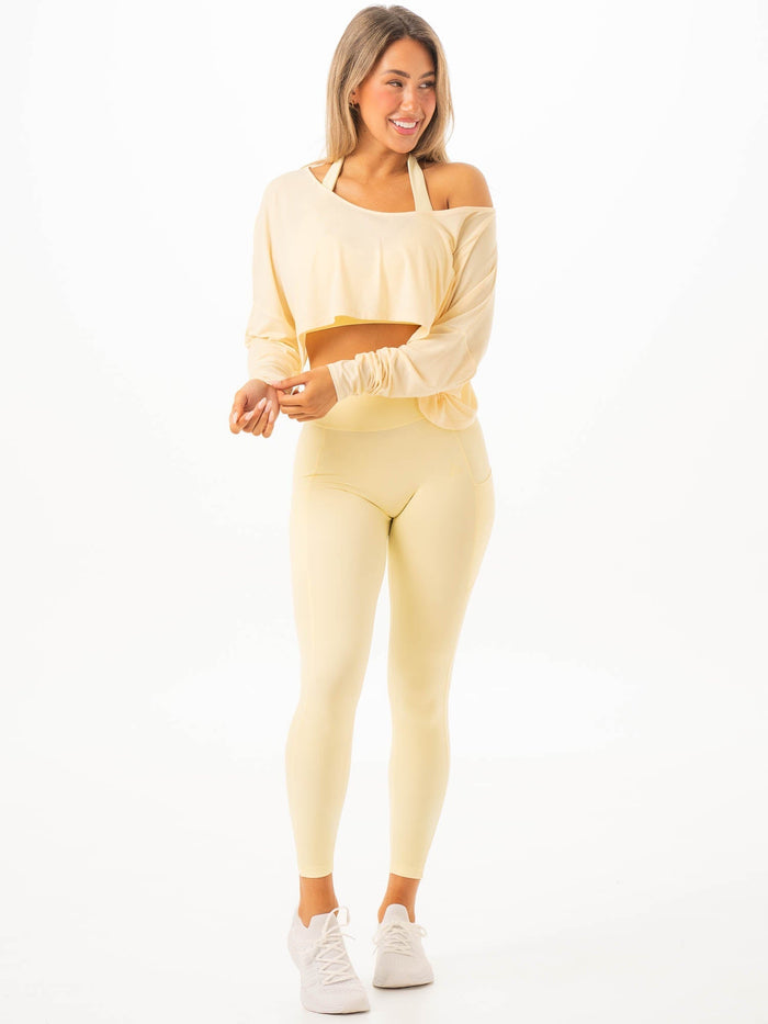 NKD V Scrunch Pocket Leggings - Limoncello Clothing Ryderwear