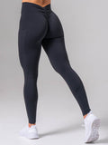 NKD V Scrunch Pocket Leggings - Midnight Black Clothing Ryderwear