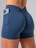 NKD V Scrunch Pocket Shorts - Deep Sea Clothing Ryderwear