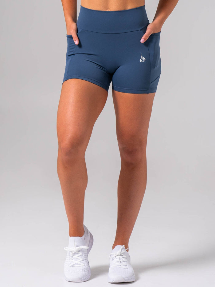 NKD V Scrunch Pocket Shorts - Deep Sea Clothing Ryderwear