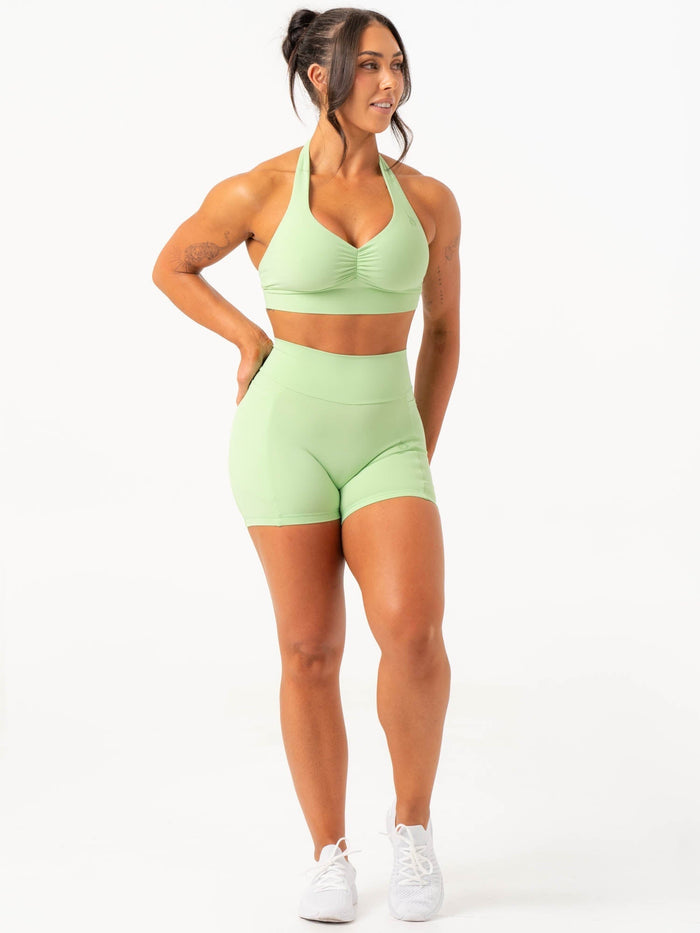 NKD V Scrunch Pocket Shorts - Green Glow Clothing Ryderwear