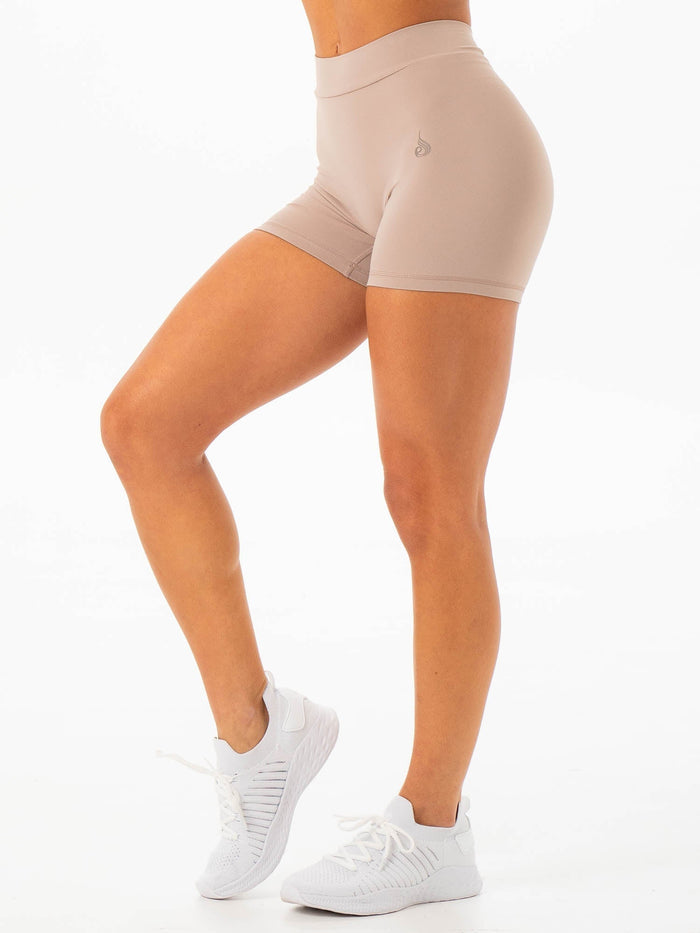 NKD V Scrunch Shorts - Almond Clothing Ryderwear