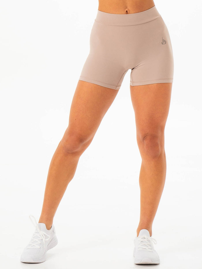 NKD V Scrunch Shorts - Almond Clothing Ryderwear