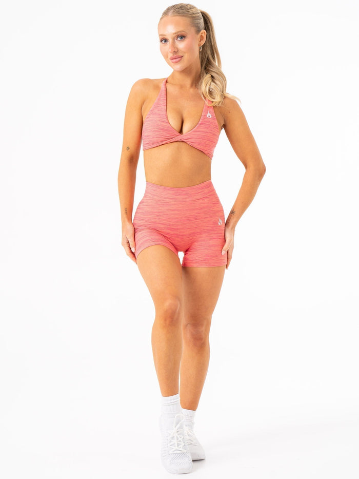 NKD V Scrunch Shorts - Coral Marl Clothing Ryderwear