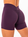 NKD V Scrunch Shorts - Merlot Clothing Ryderwear
