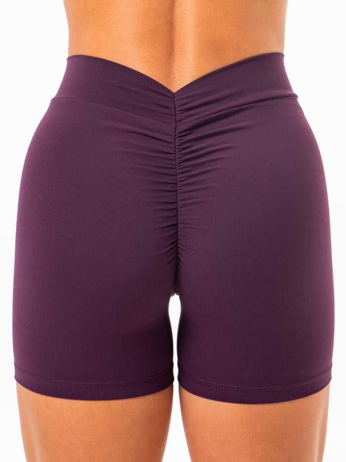 NKD V Scrunch Shorts - Merlot Clothing Ryderwear