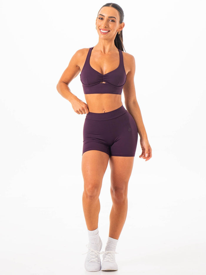 NKD V Scrunch Shorts - Merlot Clothing Ryderwear