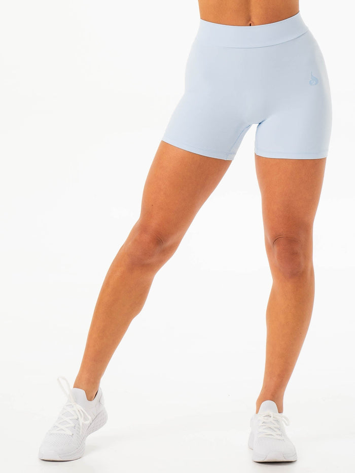 NKD V Scrunch Shorts - Sky Blue Clothing Ryderwear