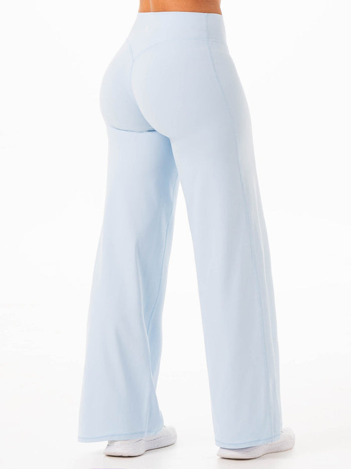 NKD Wide Leggings - Sky Blue Clothing Ryderwear
