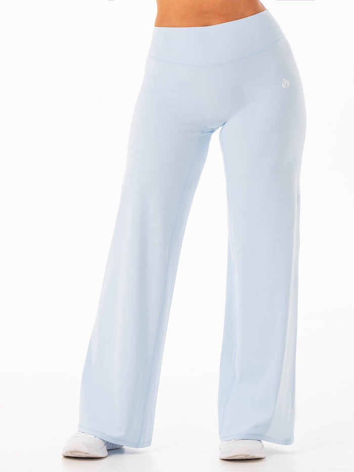 NKD Wide Leggings - Sky Blue Clothing Ryderwear