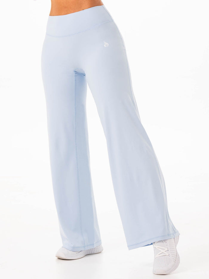 NKD Wide Leggings - Sky Blue Clothing Ryderwear