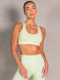 NRG Seamless Scoop Neck Sports Bra - Matcha Clothing Ryderwear