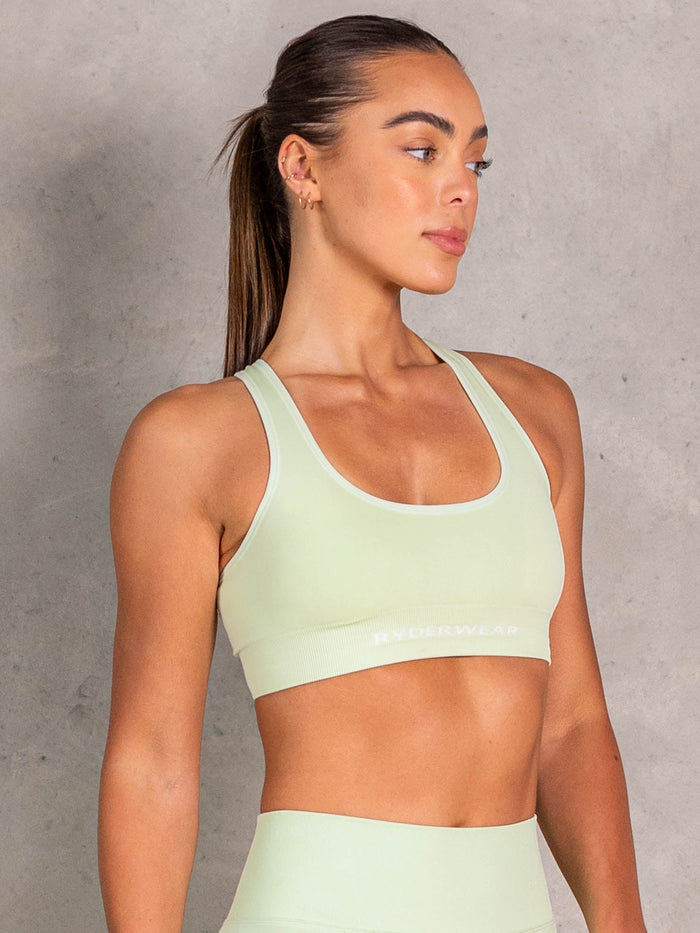 NRG Seamless Scoop Neck Sports Bra - Matcha Clothing Ryderwear