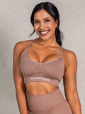 NRG Seamless Sports Bra - Almond Clothing Ryderwear