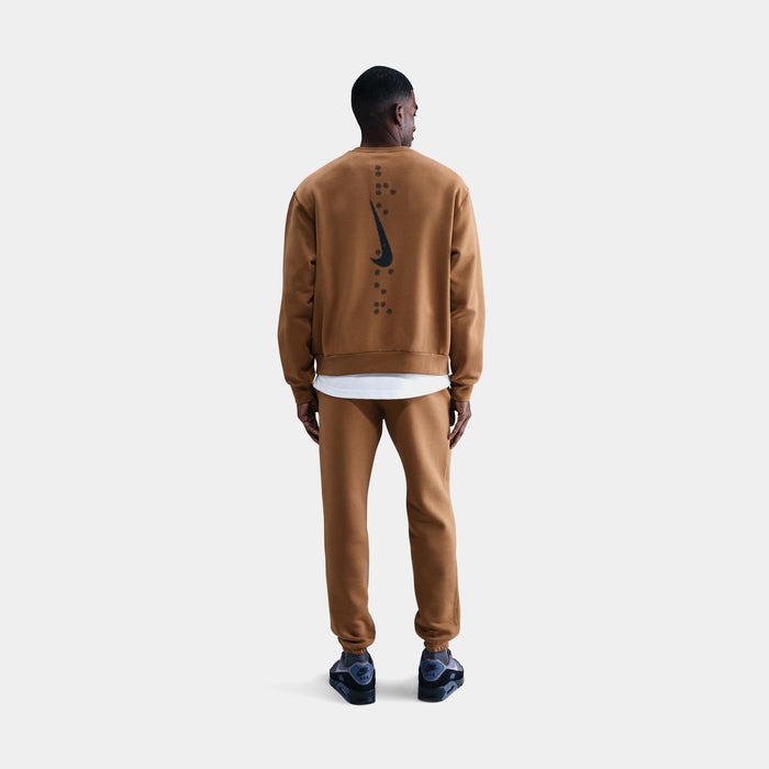 NSW Club Fleece Crew Neck Mens Sweatshirt (Brown)