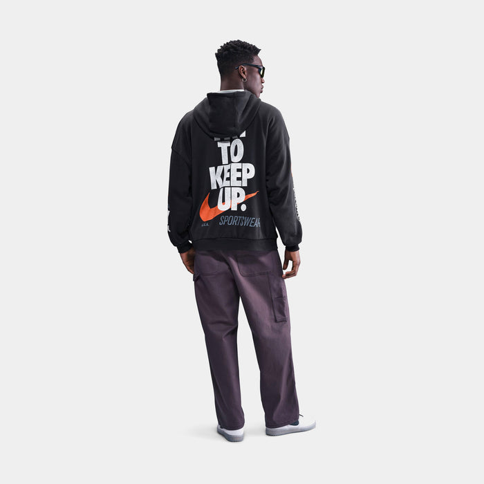NSW Club Oversized French Terry Pullover Mens Hoodie (Off Noir)