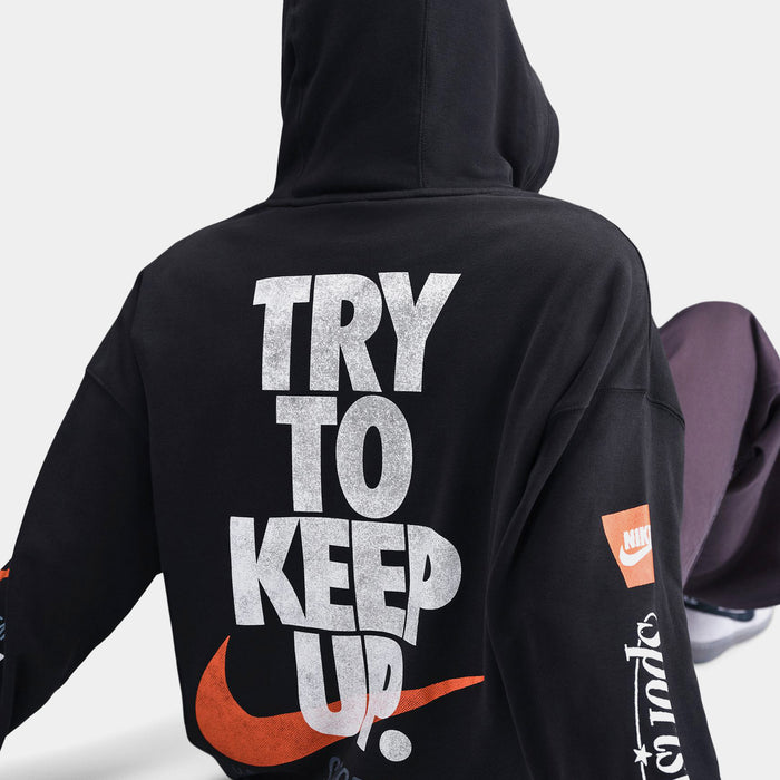 NSW Club Oversized French Terry Pullover Mens Hoodie (Off Noir)