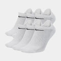 NSW Everyday Cushioned No Show Mens Socks (White/Black)