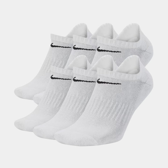 NSW Everyday Cushioned No Show Mens Socks (White/Black)