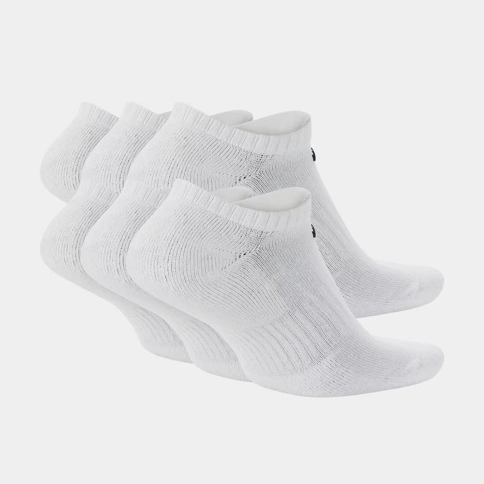 NSW Everyday Cushioned No Show Mens Socks (White/Black)