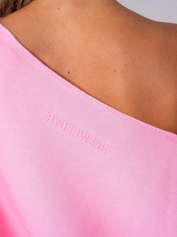 Off The Shoulder Sweater - Bubblegum Clothing Ryderwear