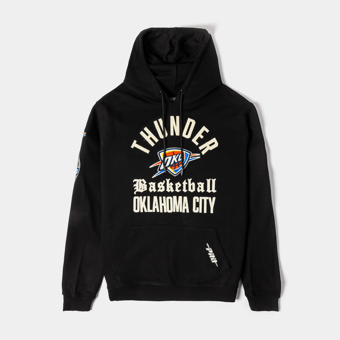 Oklahoma City Thunder Original Fleece Pullover Mens Hoodie (Black/White)