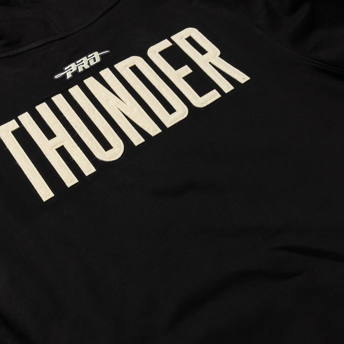 Oklahoma City Thunder Original Fleece Pullover Mens Hoodie (Black/White)