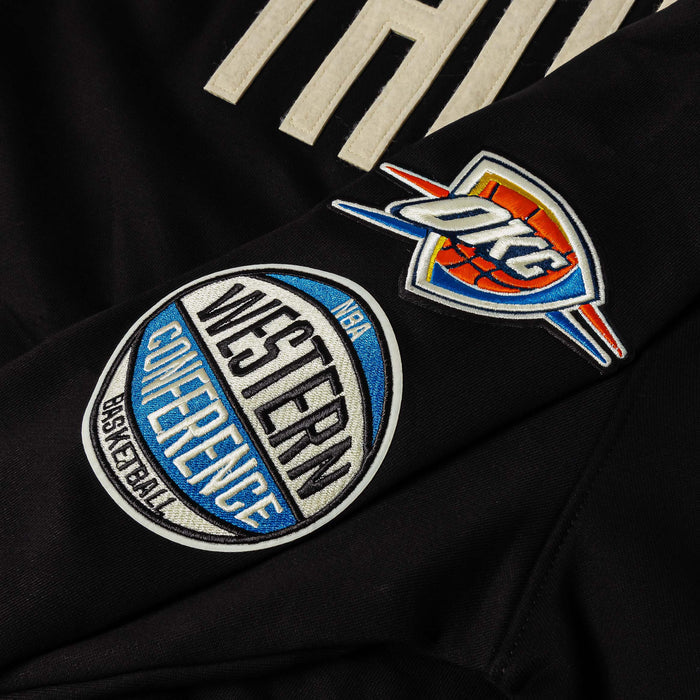 Oklahoma City Thunder Original Fleece Pullover Mens Hoodie (Black/White)