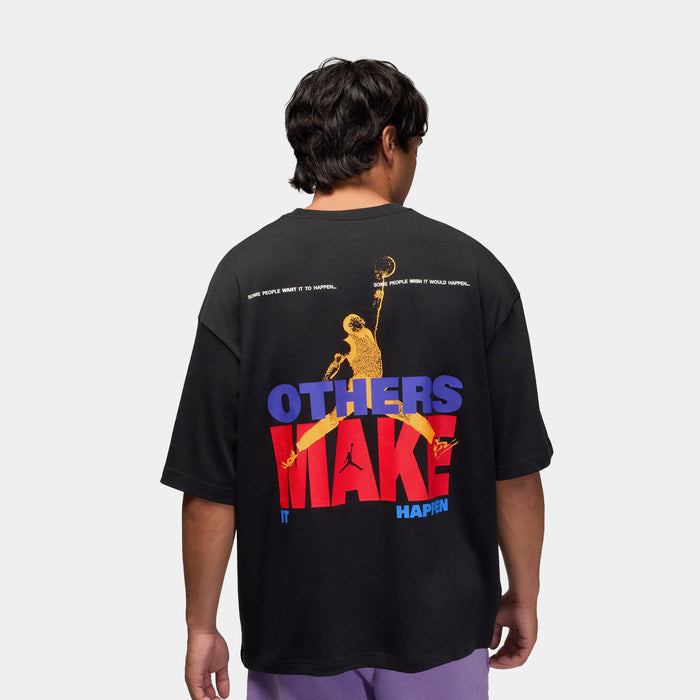 Others Make It Happen Since '85 Graphic Mens Short Sleeve Shirt (Black/Red)