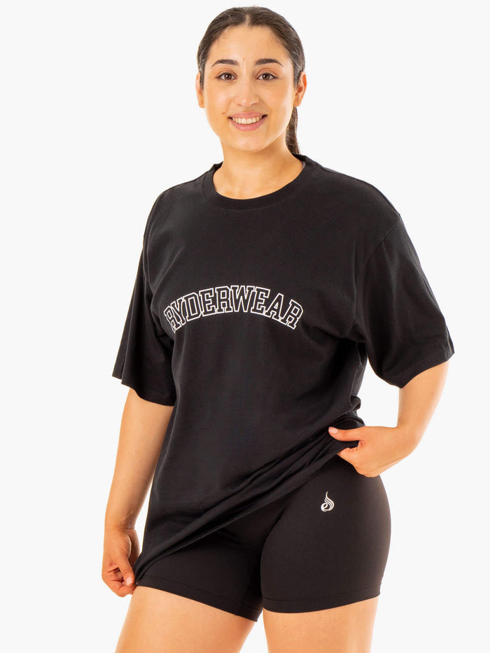Oversized T-Shirt - Black Clothing Ryderwear
