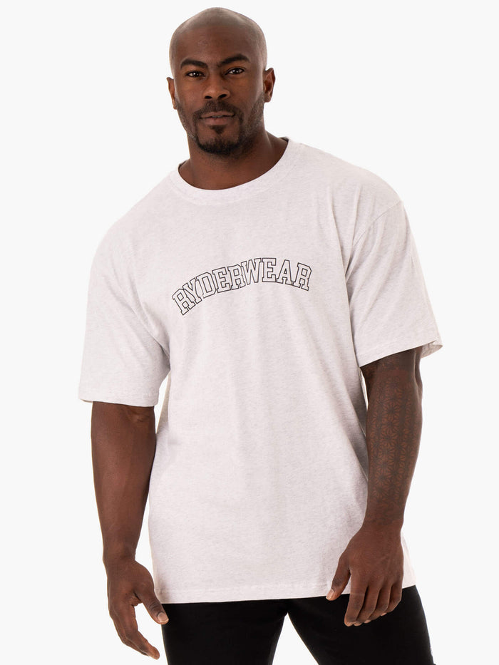 Oversized T-Shirt - Snow Marl Clothing Ryderwear
