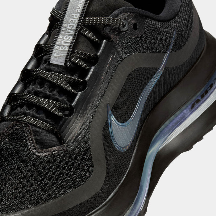 Pegasus Premium Womens Running Shoes (Black/Black/Metallic Silver)