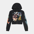 Phoenix Y2K Full Zip Womens Hoodie (Black/Blue)