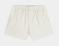 Pleated Fleece Womens Shorts (Cream)