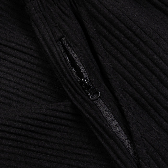 Pleated Joggers Womens Pants (Black)