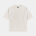 Pleated Knit Mens Short Sleeve Shirt (Cream)