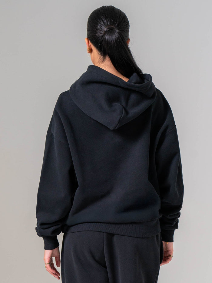 Plush Hoodie - Black Clothing Ryderwear