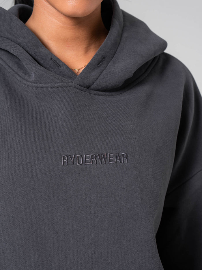 Plush Hoodie - Charcoal Clothing Ryderwear