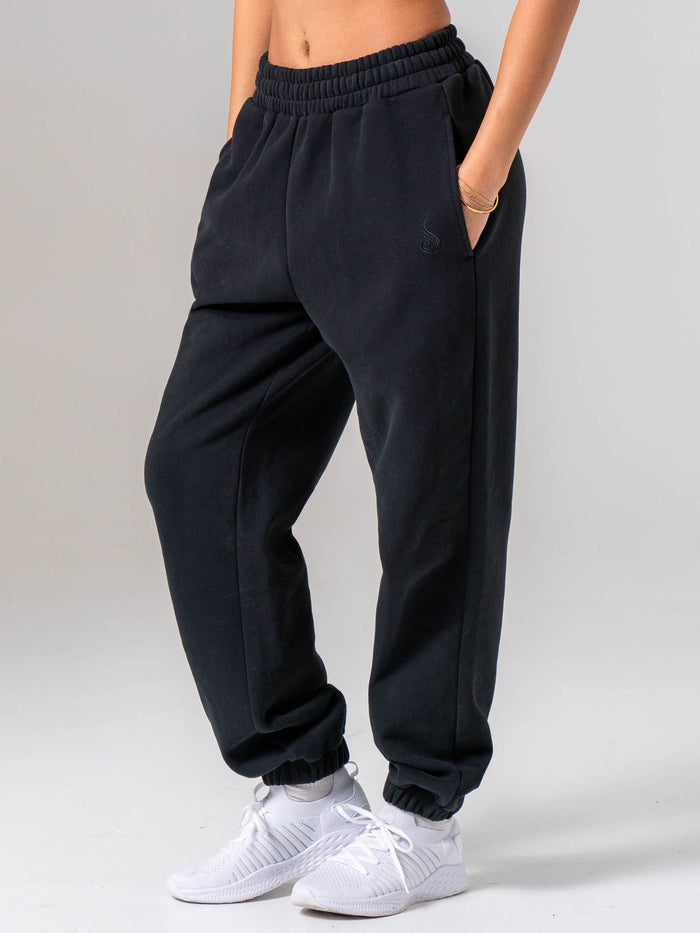 Plush Trackpant - Black Clothing Ryderwear