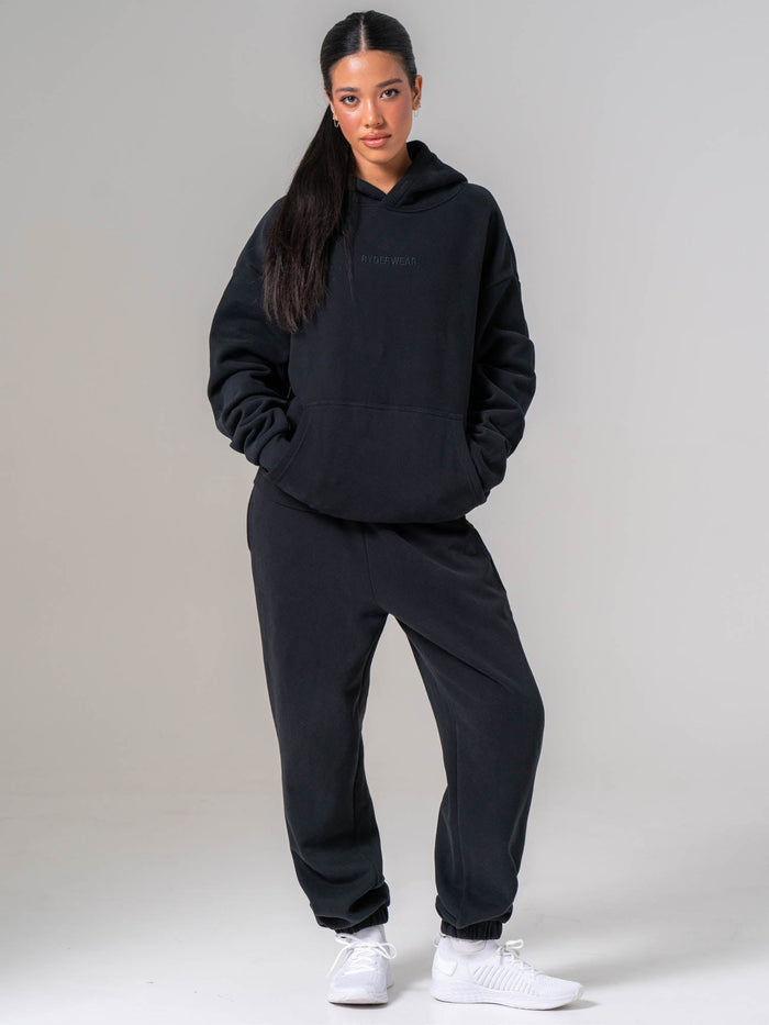 Plush Trackpant - Black Clothing Ryderwear
