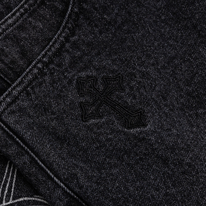 Prayers Denim Mens Short (Grey/Black)