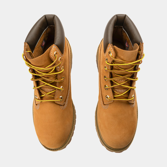 Premium 6 Inch Lace Up Waterproof Grade School Boots (Wheat)