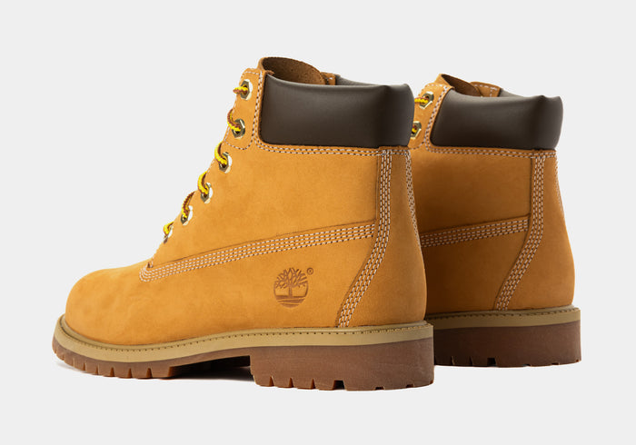 Premium 6 Inch Lace Up Waterproof Grade School Boots (Wheat)