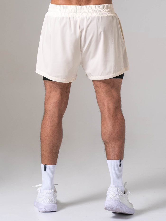 Pursuit 2 In 1 Training Shorts - Chalk Clothing Ryderwear