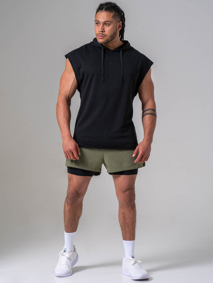 Pursuit 2 In 1 Training Shorts - Khaki Clothing Ryderwear
