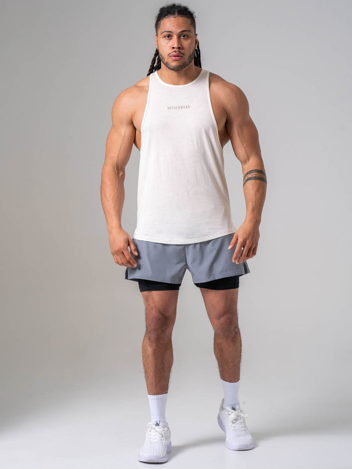 Pursuit 2 In 1 Training Shorts - Steel Blue Clothing Ryderwear