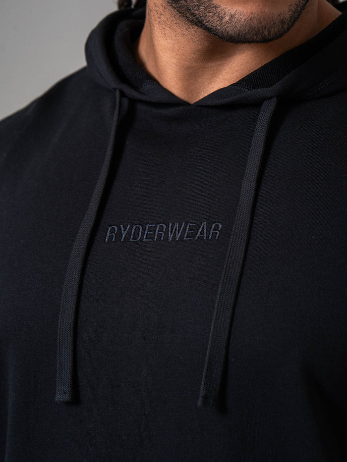 Pursuit Fleece Sleeveless Hoodie - Black Clothing Ryderwear