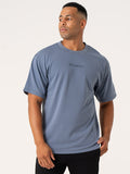 Pursuit Fleece T-Shirt - Denim Blue Clothing Ryderwear