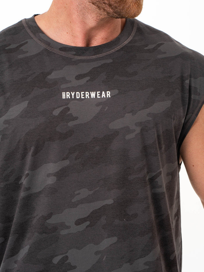 Pursuit Muscle Tank - Black Camo Clothing Ryderwear